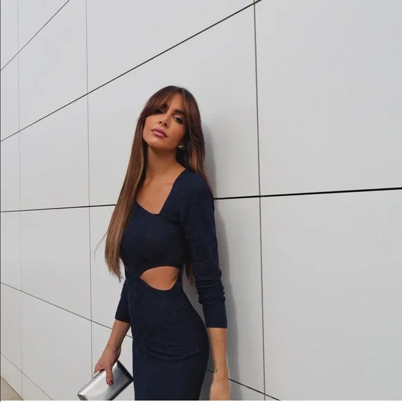 zara cut out jacquard dress 🔥Bloggers Fav🔥 NWT Zara Cut Out Jacquard dress